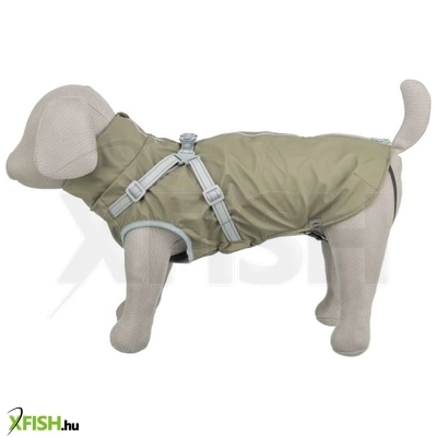 Trixie Esőkabát Ponti Hámmal XXS 24cm Olivazöld