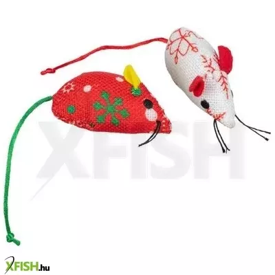 Trixie karácsonyi szövet egér 2db-os 7cm