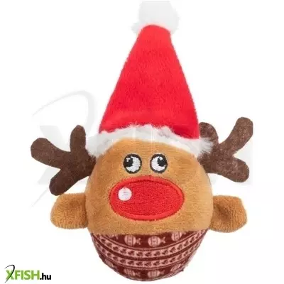 Trixie xmas plüss csörgős labda rénszarvas 6*12cm