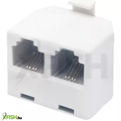 Use home ts 16-2/wh elosztó telefonvezetékhez, 6p/4c, 1 dugó - 2 aljzat, fehér