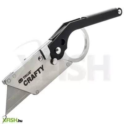 true utility crafty, tu590, fekete titániumbevonatú nyél, cserélhető penge, összecsukható