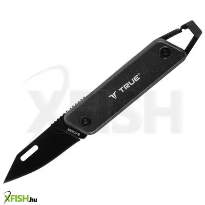 True utility modern keychain knife, tu7060n, 4 cm rozsdamentes acél penge, multifunkcionális, eloxált alumínium markolat