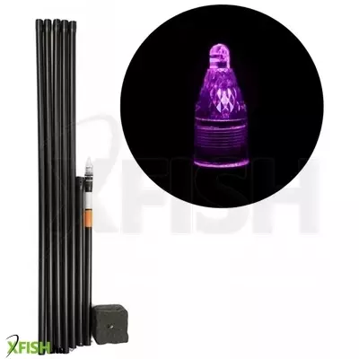 Undercarp Carp marker pole dusk sensor Alkonykapcsolós Ledes világító dőlőbója - purple Lila 6m