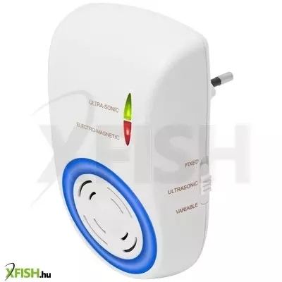 Home uh12 dualeffect rágcsálóriasztó, ultrahangos és elektromágneses, egér, patkány, fix vagy váltakozó frekvenciák, éjszakai irányfény, LED fényforrás