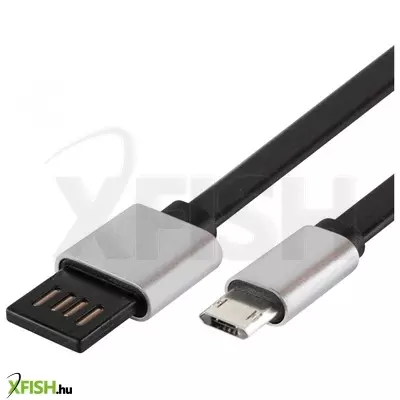 Use home usbf 2 töltőkábel, 2 oldalú, fordítható, usb-a dugó, microusb-b dugó, 2m, 2,1a, adatkábel