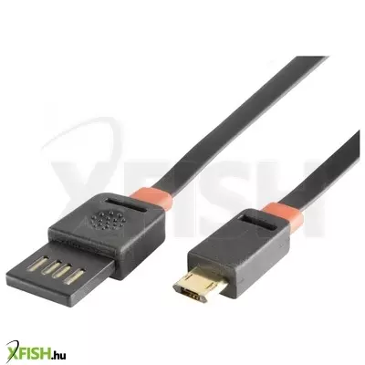 Use home usbf 3 töltőkábel, 2 oldalú, fordítható, usb-a dugó, microusb-b dugó, 3m, 2,1a, adatkábel