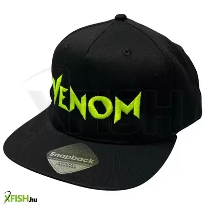 Feedermánia Venom Black Snapback Fluo Green Baseball Sapka