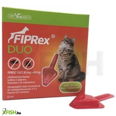Fiprex duo 50 mg + 60 mg Rácsepegtető Oldat Macskáknak És Vadászgörényeknek 1db/csomag