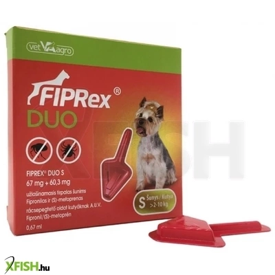 Fiprex Duo S 67 mg + 60,3 mg Rácsepegtető Oldat Kutyáknak 1db/csomag