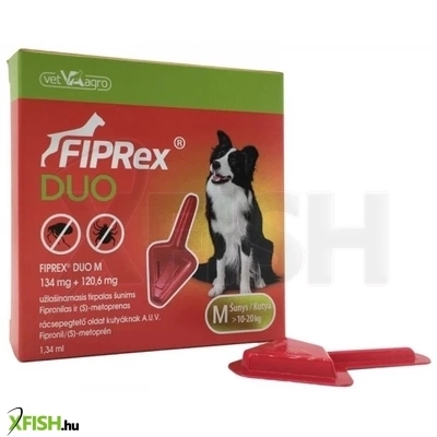 Fiprex Duo M 134 mg + 120,6 mg Rácsepegtető Oldat Kutyáknak 1db/csomag