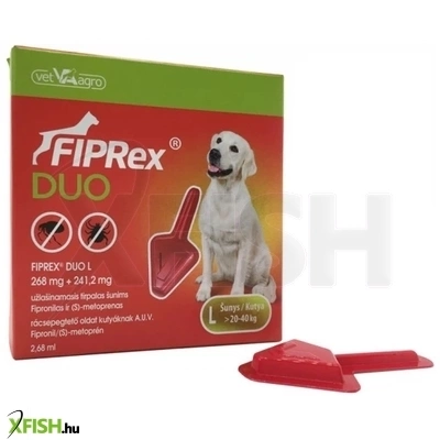 Fiprex Duo L 268 mg + 241,2 mg Rácsepegtető Oldat Kutyáknak 1db/csomag