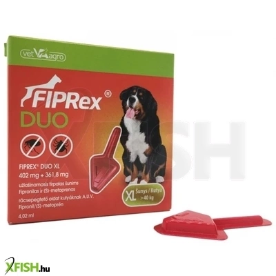 fiprex duo xl 402 mg + 361,8 mg rácsepegtető oldat kutyáknak 1db/csomag