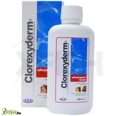 Clorexyderm Forte Bőrgyulladás Kezelő Sampon Kutya Macska Részére 200ml
