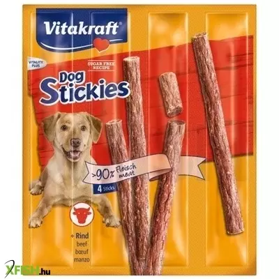 vitakraft dog stickies kutya jutalomfalat marhahússal 4x11g
