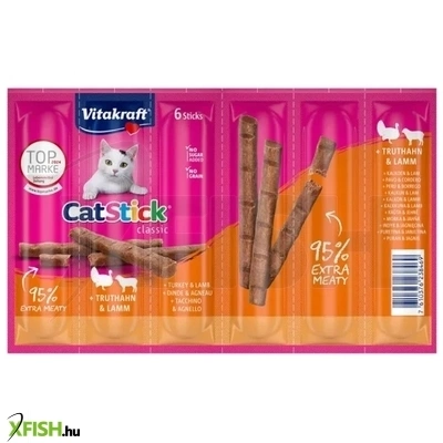 Vitakraft Cat Stick Jutalomfalat Macskák Részére Pulyka Bárány 6x6g