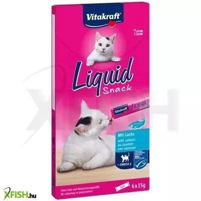 vitakraft macska folyékony jutalomfalat omega-3 & lazaccal 6x15g