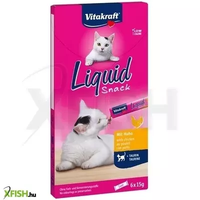 Vitakraft macska folyékony jutalomfalat taurinnal & csirkehússal 6x15g