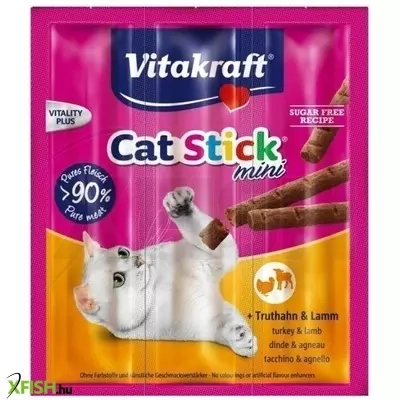 vitakraft cat stick jutalomfalat mini pulyka & bárány 3x6g