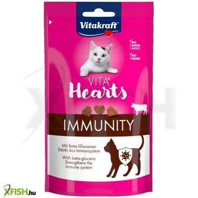 Vitakraft Vita Hearts Jutalomfalat Macskáknak Marhahús Béta Glükán És Inulinnal 40g