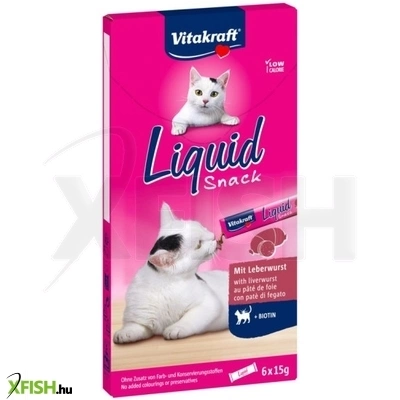Vitakraft Macska Folyékony Jutalomfalat Májas És Biotin 6x15g