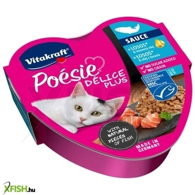 Vitakraft Poésie Delice Plus Nedves Macska Eledel Lazac 15x85g