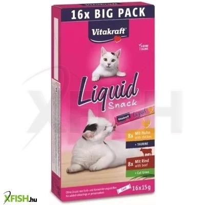 Vitakraft Macska Folyékony Jutalomfalat Csirke És Marha 16x15g