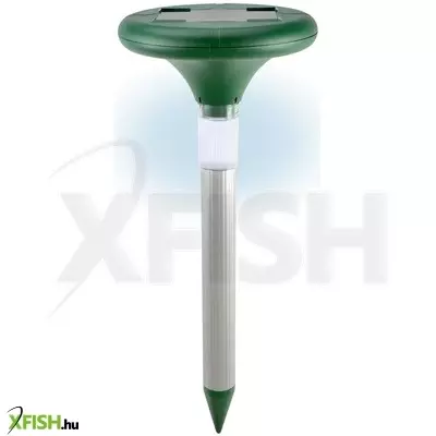 Home vks 04 napelemes vakondriasztó karó, LED fény, hangrezgés, 800 m2 hatókörzet, szolárpanel, 400 - 1000 hz, rágcsálók