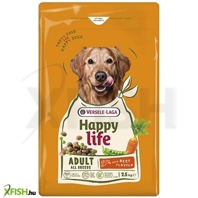versele-laga happy life adult with beef száraz kutyaeledel 2,5kg (marhás)