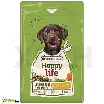 versele-laga happy life junior with chicken száraz kölyök-kutyaeledel 2,5kg (csirkés)