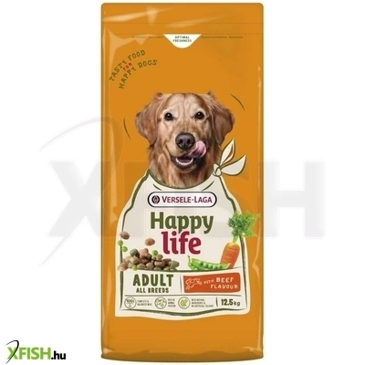 versele-laga happy life adult with beef száraz kutyaeledel 12,5kg (marhás)