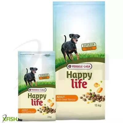 versele-laga happy life adult beef kutyaeledel 15kg (marhás)