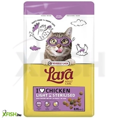 versele-laga lara adult care light sterilised with chicken macskaeledel 950g (csirkés)