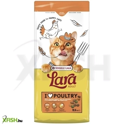 Versele-laga lara adult with chicken-turkey száraz macskaeledel 12,5kg (pulyka-csirke)