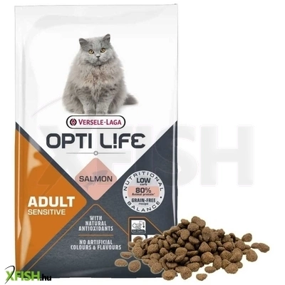 Versele-laga opti life adult sensitive salmon száraz macskaeledel 7,5kg