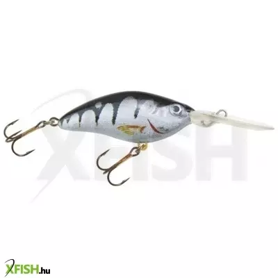 Mistrall Crank Floater Fekete Ezüst Csíkos Wobbler 70mm 15mm 1db/csomag