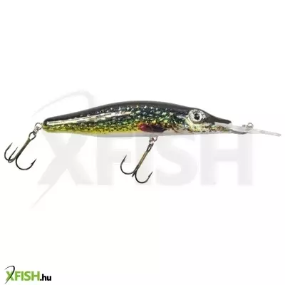mistrall fox deep diver wobbler zöld pöttyös csuka 100mm 15gr 1db/csomag