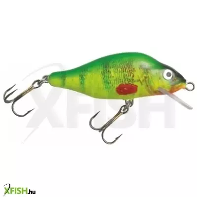 Mistrall Perch Diver Zöld Citromsárga Csíkos Wobbler 50mm 7Gr