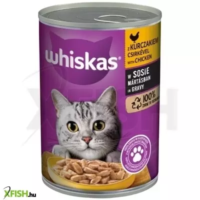 whiskas konzerv csirkehússal 400g, 24 db/csomag