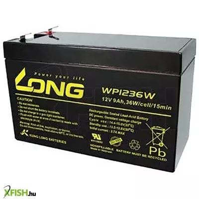 Long Wp1236 ólom akkumulátor 12V 9Ah 151*65*94 mm
