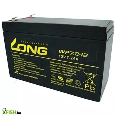 Long Wp7,2-12 ólom akkumulátor 12V 7,2Ah 151*65*94 mm