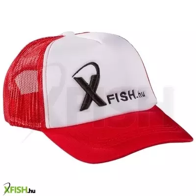 Xfish Trucker horgászsapka piros-fehér