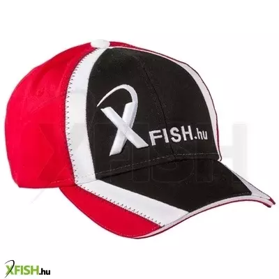 Xfish Racing horgászsapka piros-fekete-fehér