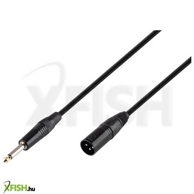 Use sal xlrmjack3 audió kábel, xlr aljzat / jack dugó, 3 méter, átm. 6.3mm monó dugó, réz vezeték