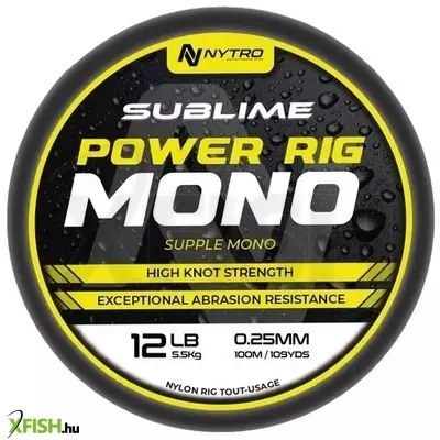 Nytro Sublime Power Rig Monofil Zsinór 100m 0.25mm 5.5Kg