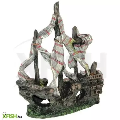 Yusee poppy pet hajóroncs akvárium dekoráció - ym-863 yusee (25x10x36cm)