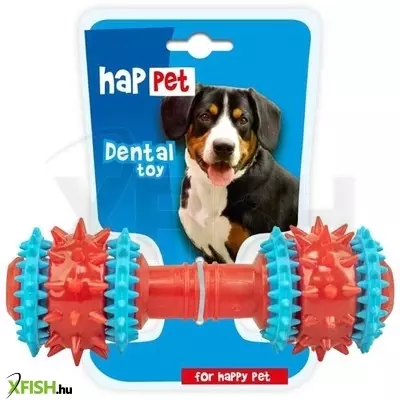 Happet kutyajáték - fogtisztító gumi súlyzó 15cm