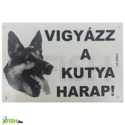 Zams kutya harap tábla fém 8x12 (többféle)