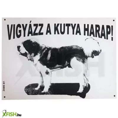 Zams kutya harap tábla fém a/5 (többféle)