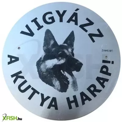 Zams kutya harap tábla kerek fém (többféle)