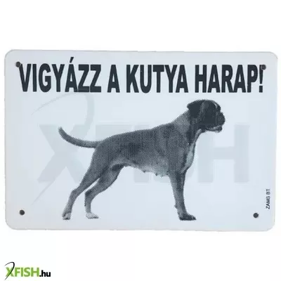 Zams kutya harap tábla műanyag 8x12cm (többféle)